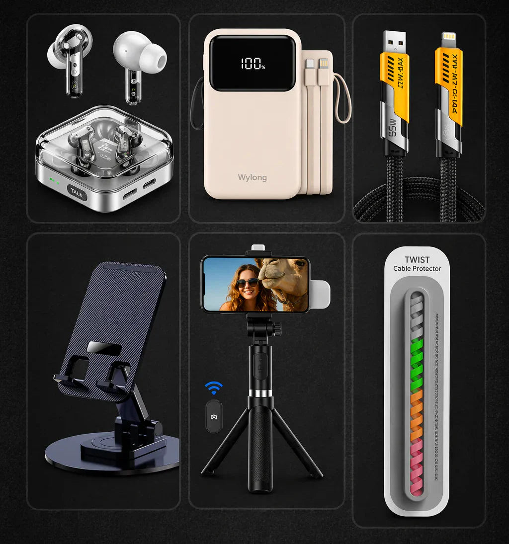 6 in 1 Premium Mobile Accessories Combo.
