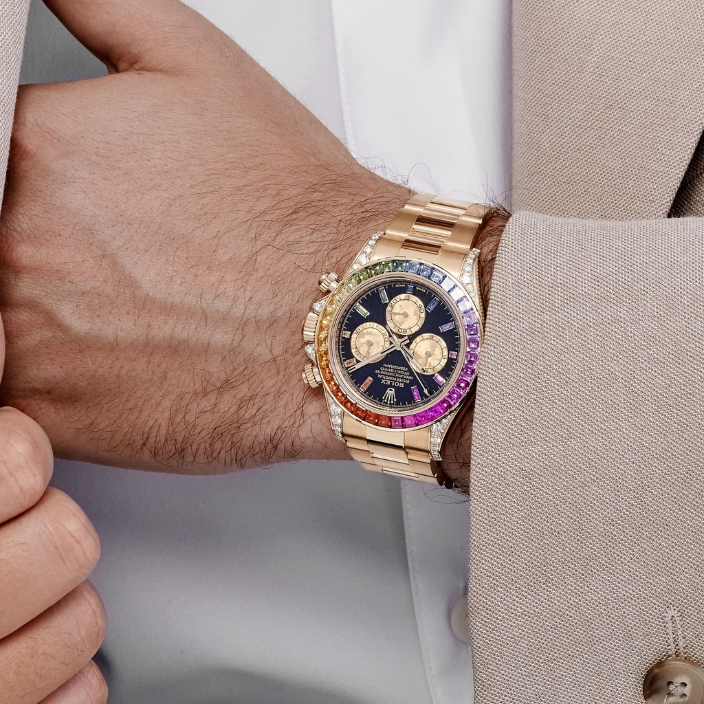 RLX Daytona Rainbow Watch | With OG Box | 1 Year Machine Warranty